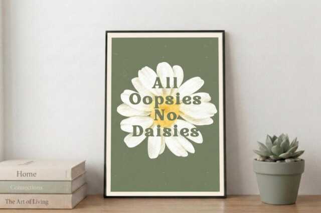 All Oopsies No Daisies Framed Wall Art - image 1