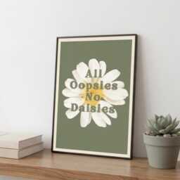 All Oopsies No Daisies Framed Wall Art - thumbnail 2