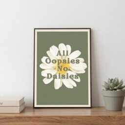 All Oopsies No Daisies Framed Wall Art - thumbnail 3
