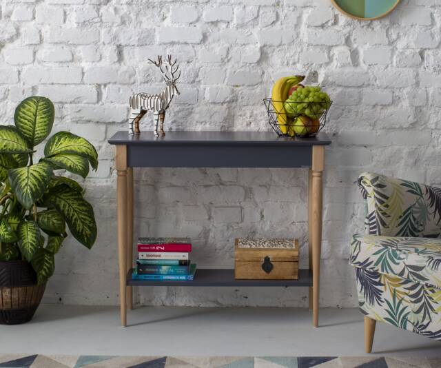Console Table With Shelf in Various Widths & Colors Mamo - image 1