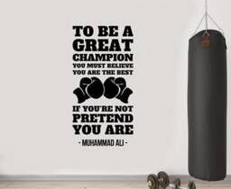 To Be A Great Champion Ali Quote Wall Decal Vinyl Sticker Sports Boxing Decor Inspirational Saying Art Home Room Gym Poster 3Mal - thumbnail 1