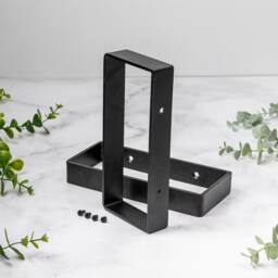 Solid Oak Wooden Monitor Riser Stand With Black Metal Legs - Custom/Bespoke Sizes Available Home Office Desk Organiser Hand Finished - thumbnail 4