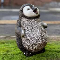 Stone Penguin Statue Outdoor Garden Decoration Cement Antlantic Animal Ornament Figurine Handmade Lover Gift Yard Art - thumbnail 3
