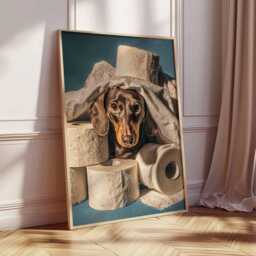 Dachshund Poster, Dog Art Print, Sausage Wall Art, Cute Pet Decor, Wiener Gift Puppy Illustration - thumbnail 2