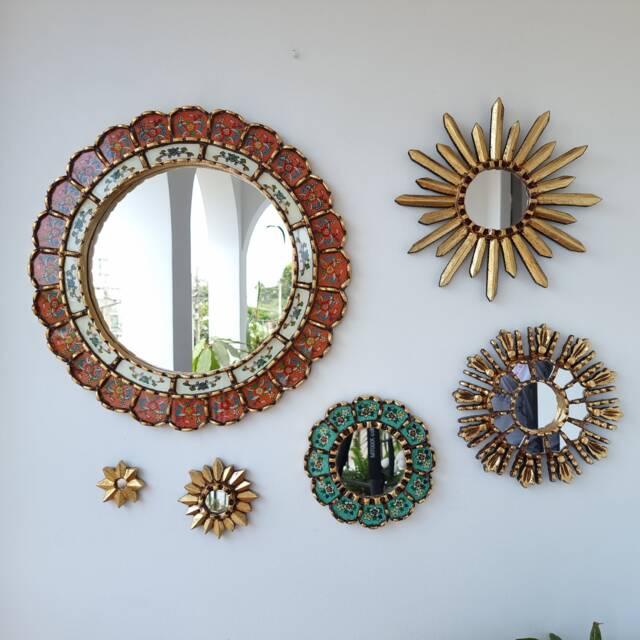 "Peruvian Mirrors ""Happiness Orange" - image 1