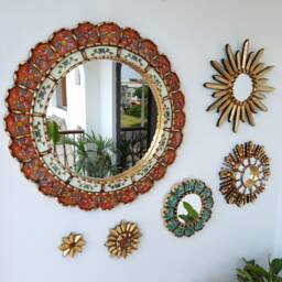 "Peruvian Mirrors ""Happiness Orange" - thumbnail 2