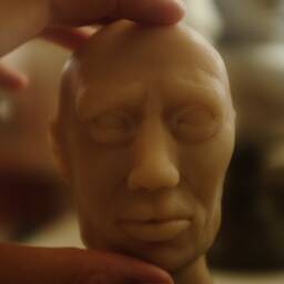 Head Under Glass, Made Of Silicone, Decorative, Cabinet Curiosities, Unusual & Unique Item - thumbnail 3