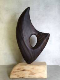 Scultura Del Tavolo in Legno Bruciato Con Tecnica Yakisugi E Filosofia Wabi-Sabi Dello Scultore Dean Marino - thumbnail 1