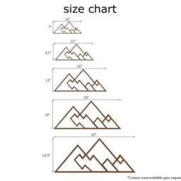 Geometric Mountain Wall Hanging, Birch Plywood Nursery Decor - thumbnail 3