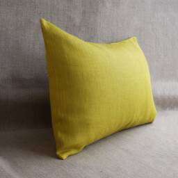 Lime Green Linen Long Lumbar Pillow Cover, 14x36 16x36 12x20 20x54 Body Pillowcase, Cushion Throw Pillow, Shams - thumbnail 3