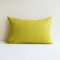 Lime Green Linen Long Lumbar Pillow Cover, 14x36 16x36 12x20 20x54 Body Pillowcase, Cushion Throw Pillow, Shams
