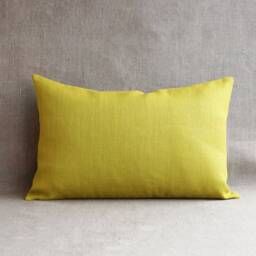 Lime Green Linen Long Lumbar Pillow Cover, 14x36 16x36 12x20 20x54 Body Pillowcase, Cushion Throw Pillow, Shams - thumbnail 2