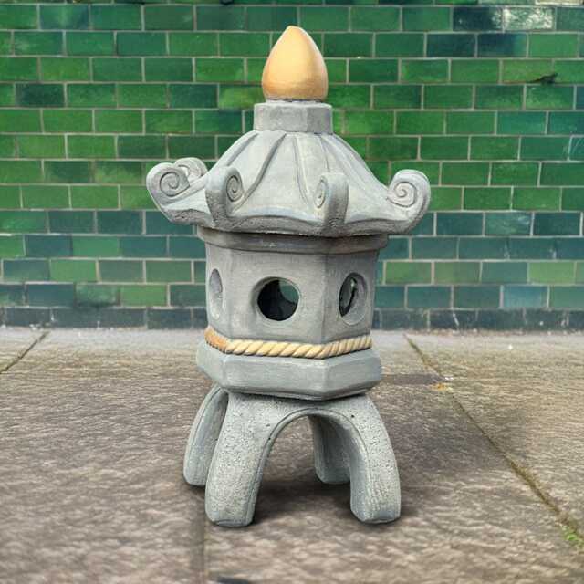 Concrete Zen Pagoda Statue Outdoor Garden Figurine Stone Lantern Sculpture Cement Yard Ornament Front Door Pagoda Lover Gift - image 1