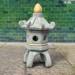Concrete Zen Pagoda Statue Outdoor Garden Figurine Stone Lantern Sculpture Cement Yard Ornament Front Door Pagoda Lover Gift - thumbnail 1