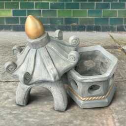 Concrete Zen Pagoda Statue Outdoor Garden Figurine Stone Lantern Sculpture Cement Yard Ornament Front Door Pagoda Lover Gift - thumbnail 3