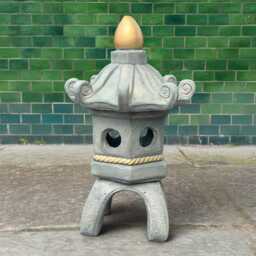 Concrete Zen Pagoda Statue Outdoor Garden Figurine Stone Lantern Sculpture Cement Yard Ornament Front Door Pagoda Lover Gift - thumbnail 2