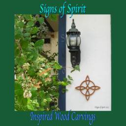 Compass Rose, Celtic Knot Of Journey & Return-Sailor Wood Carving - Witch Wall Hanging For Wiccan, Pagan, Druid - thumbnail 4