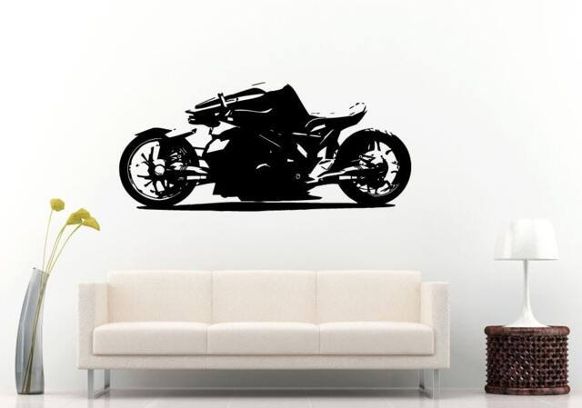Motorcycle Sport Custom Crotch Rocket Racing Motorbike Bike Wall Decal Vinyl Sticker Mural Room Decor L857 - image 1