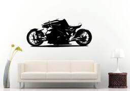Motorcycle Sport Custom Crotch Rocket Racing Motorbike Bike Wall Decal Vinyl Sticker Mural Room Decor L857 - thumbnail 1