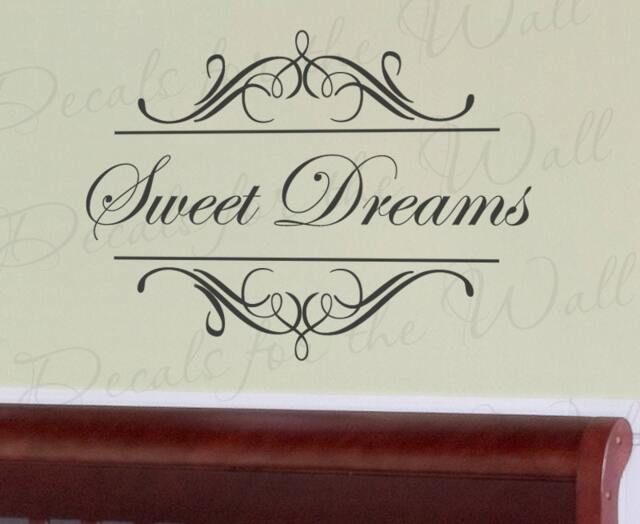 Sweet Dreams Kids Baby Room Nursery Bedtime Eloquent Wall Decal Lettering Art Vinyl Quote Sticker Decor Saying A59 - image 1