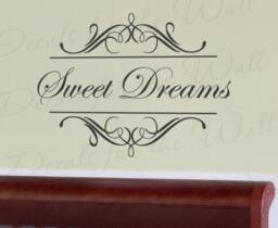 Sweet Dreams Kids Baby Room Nursery Bedtime Eloquent Wall Decal Lettering Art Vinyl Quote Sticker Decor Saying A59 - thumbnail 1
