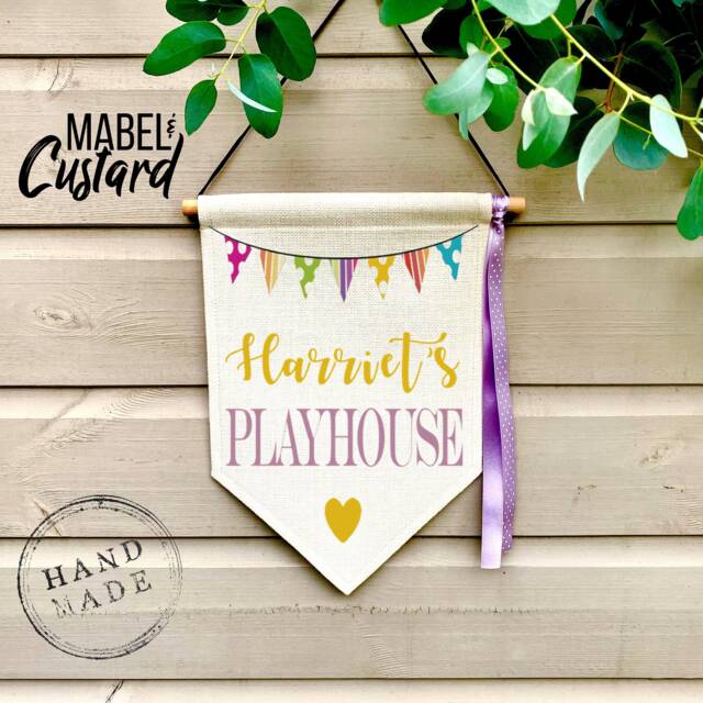Personalised Playhouse Sign - Kids Playhouse Door Hanging Personalised - image 1
