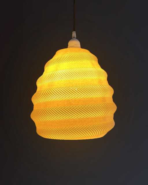 Toro Pendant Lamp, Modern Ripple Mesh Contemporary 3D Printed Lighting - image 1