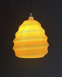 Toro Pendant Lamp, Modern Ripple Mesh Contemporary 3D Printed Lighting - thumbnail 1
