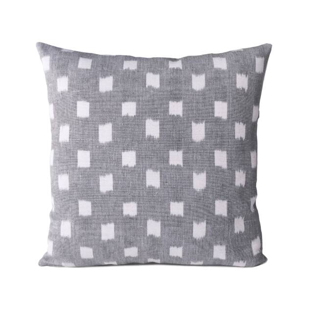 Kufri Rex in Gray, Designer Pillow Cover, Geometric Dot Off White/Gray Cushion Covers, High End Pillows, Boho Tribal Decorative Pillows - image 1