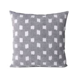 Kufri Rex in Gray, Designer Pillow Cover, Geometric Dot Off White/Gray Cushion Covers, High End Pillows, Boho Tribal Decorative Pillows - thumbnail 1
