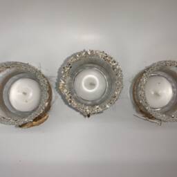 Set Of 3 Beach Votive Candles, Votive Tea Light Holders, Wedding Decor, Favors, Decor - thumbnail 4