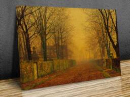 John Atkinson Grimshaw, Evening Glow , Wall Hangings, Wall Art, Mounted Canvas Print Ready To Hang