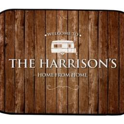Personalised Caravan Mat - Wood Effect, Mobile Caravan Trailer Door 44cm X 32cm Indoor Use - thumbnail 2