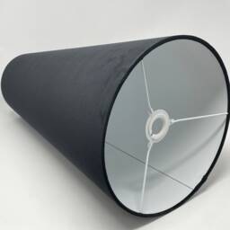 Black Velvet Extra Tall Tapered Cone Lampshade - thumbnail 2