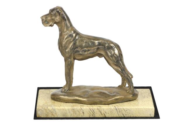 Great Dane, Dog Sand Marble Base Statue, Limited Edition, Artdog. Made Of Cold Cast Bronze. Perfect Gift. Limited Edition - image 1