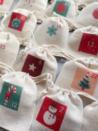 Advent Calendar And/Or Its Storage Pouch 24 Timeless, Traditional & Magical Countdown Pouches For Christmas, December