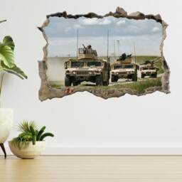 Fighting Machine Army Military 3D Smashed View Wall Sticker Poster Decal A918 - thumbnail 1
