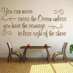 Inspirational Quote Wall Decal Ocean Courage Vinyl Art - thumbnail 3