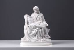 Pieta Statue By Michelangelo - Christian Gift Religious Statues in Bonded Marble Jesus Christ Art Decor Made Europe - 22.5cm/8.8