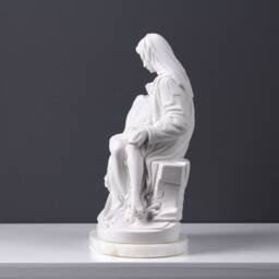 Pieta Statue By Michelangelo - Christian Gift Religious Statues in Bonded Marble Jesus Christ Art Decor Made Europe - 22.5cm/8.8 - thumbnail 3