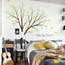 White Tree Decals For Nursery - Wall Sticker Home Decor Diy Project Wall Art Large Decal Kids Room Nt003 - thumbnail 3