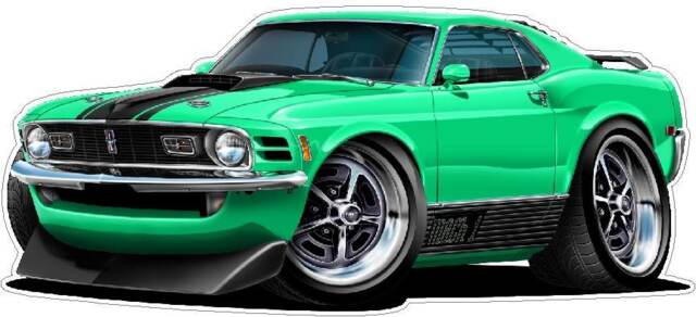 1970 Ford Mustang Mach 1 Wall Decal Officially Licensed Vintage Car Art - image 1