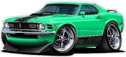1970 Ford Mustang Mach 1 Wall Decal Officially Licensed Vintage Car Art - thumbnail 1