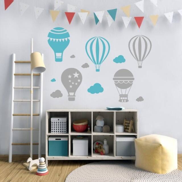 Stickers Balloons Clouds Stickers Nursery Kids Room Balloons & Clouds Decor Decoration - image 1