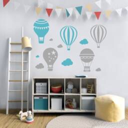 Stickers Balloons Clouds Stickers Nursery Kids Room Balloons & Clouds Decor Decoration - thumbnail 1