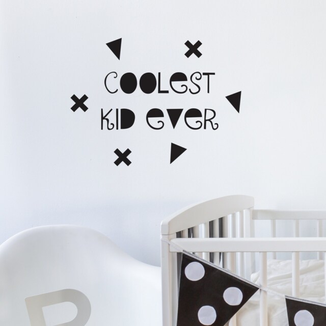Coolest Kid Ever Wall Sticker - Decals Art Children's Room Kid's Bedroom Kids Quotes Home Decor Nursery Decal - image 1