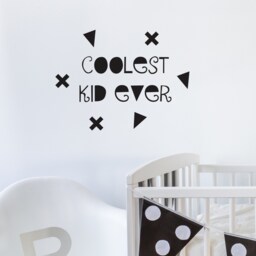 Coolest Kid Ever Wall Sticker - Decals Art Children's Room Kid's Bedroom Kids Quotes Home Decor Nursery Decal - thumbnail 1