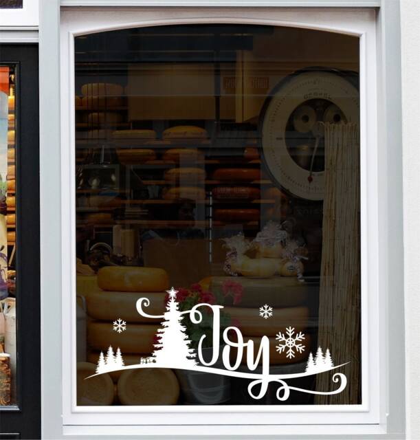 Christmas Scene Window Sticker Xmas Home Decoration Shop Decal - image 1
