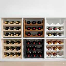 Angled Wave Wine Rack Insert For Ikea Kallax Modern Wooden Storage - thumbnail 1