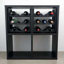 Angled Wave Wine Rack Insert For Ikea Kallax Modern Wooden Storage - thumbnail 3